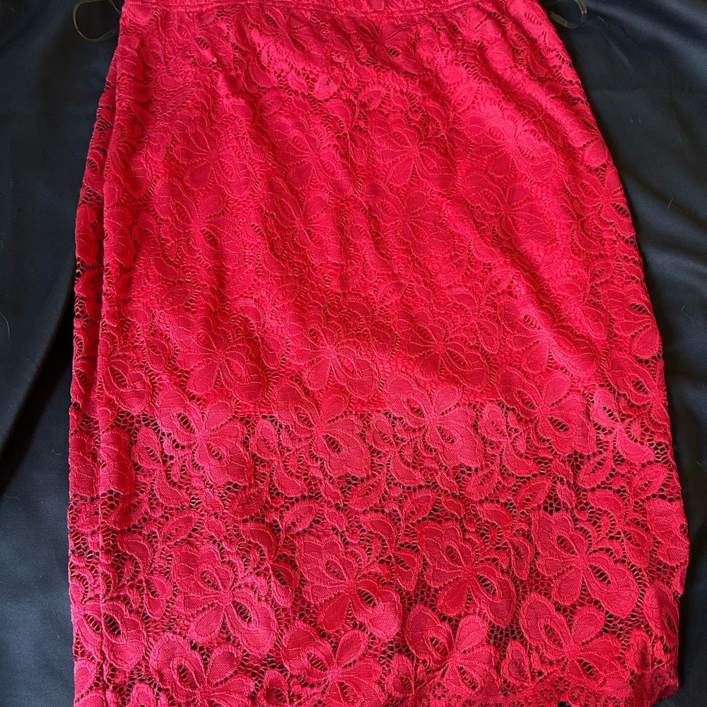 Vintage pencil red skirt Large